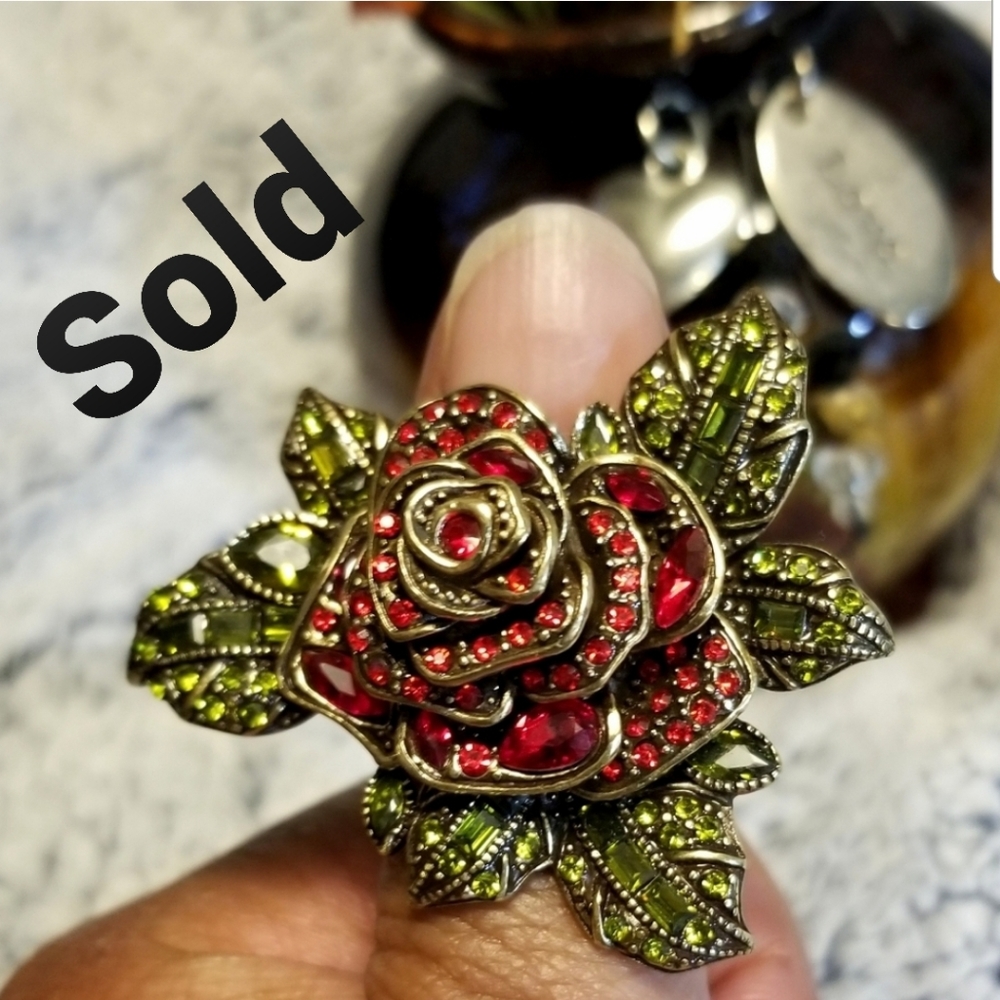 (SOLD) Heidi Daus Rose ring